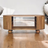 Soba Ball Open Coffee Table | Oak Solid Mango Wood