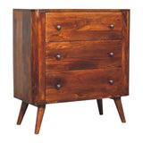 Bera Chest of Drawers | Chestnut Mango Wood