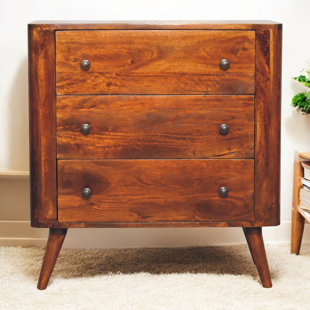 Bera Chest of Drawers | Chestnut Mango Wood