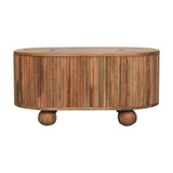 Soba Ball Lid-up Coffee Table | Oak-Ish Solid Mango Wood
