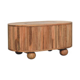 Soba Ball Lid-up Coffee Table | Oak-Ish Solid Mango Wood