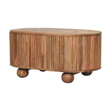 Soba Ball Lid-up Coffee Table | Oak-Ish Solid Mango Wood