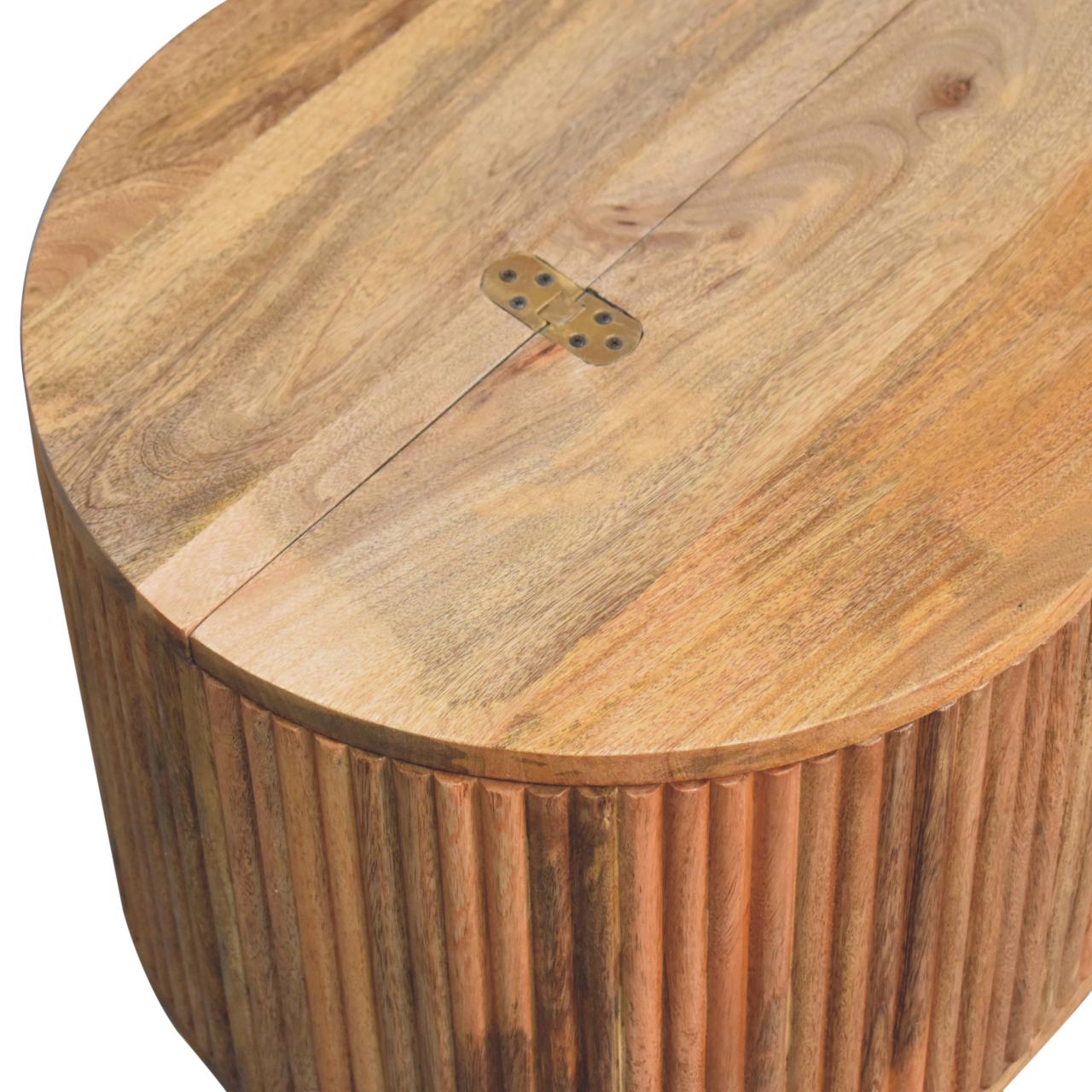 Soba Ball Lid-up Coffee Table | Oak-Ish Solid Mango Wood