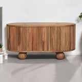 Soba Ball Lid-up Coffee Table | Oak-Ish Solid Mango Wood