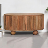 Soba Ball Lid-up Coffee Table | Oak-Ish Solid Mango Wood