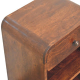 Aspen Open Bedside Table | Chestnut Mango Wood