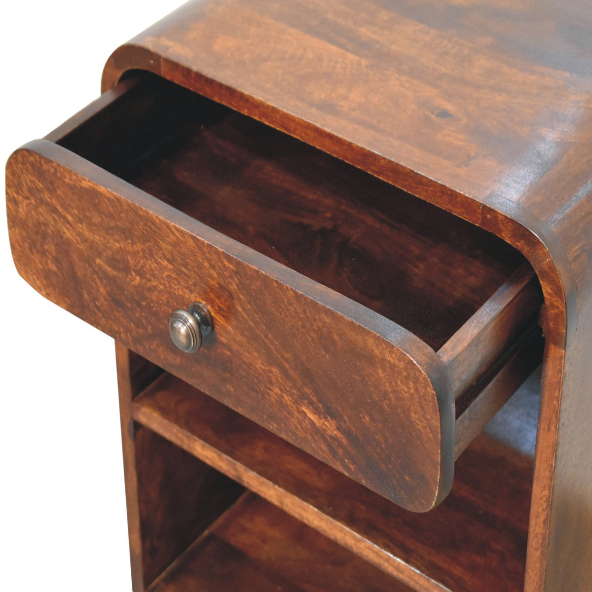 Aspen Open Bedside Table | Chestnut Mango Wood