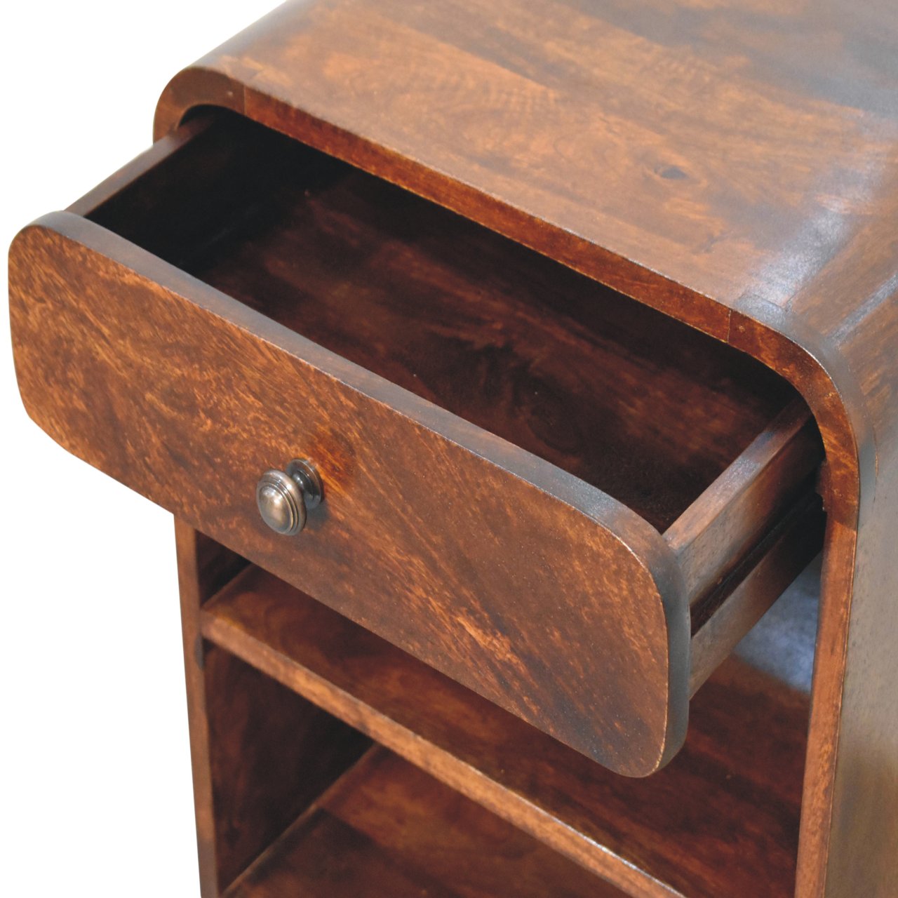 Aspen Open Bedside Table | Chestnut Mango Wood
