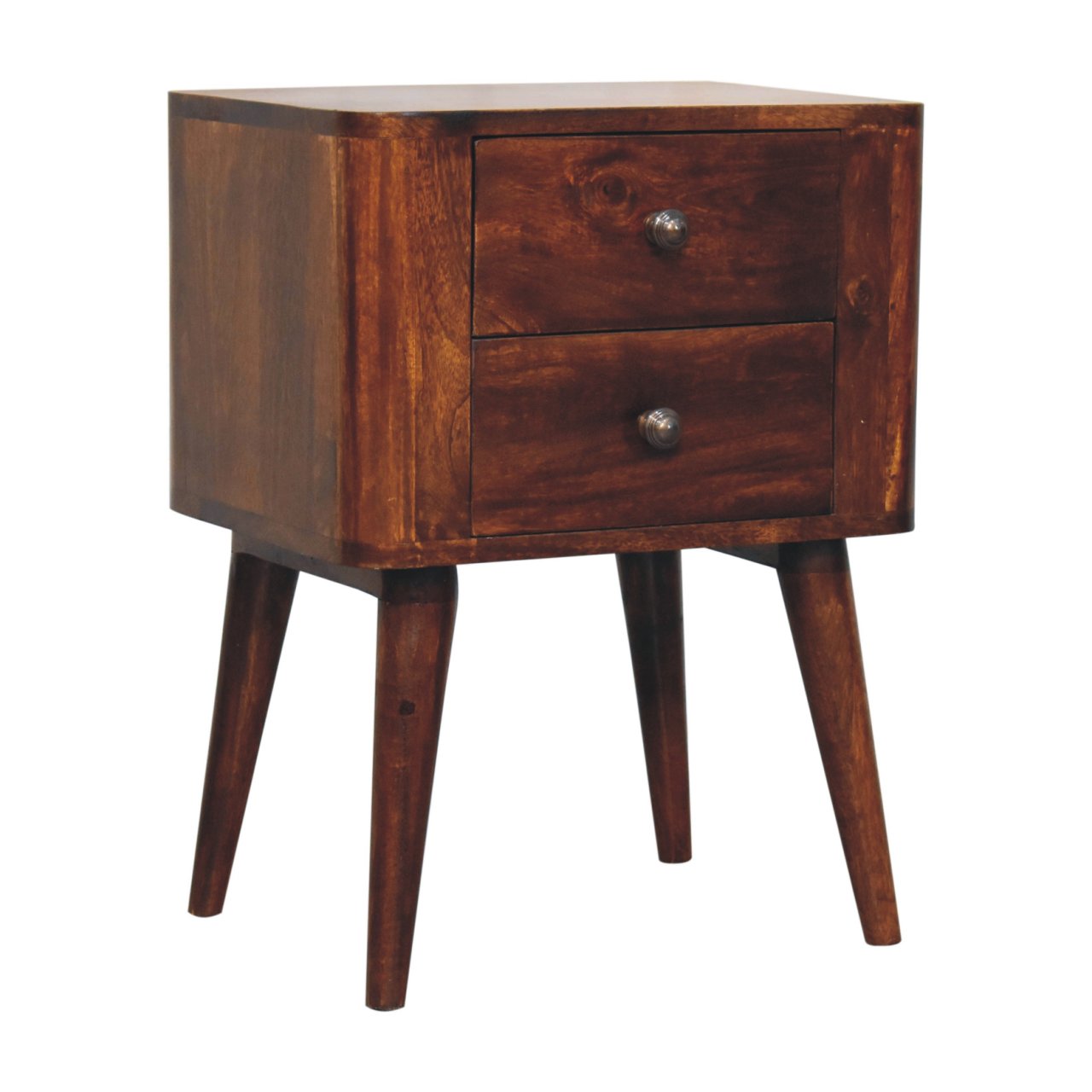 Bera Bedside Table | Chestnut Solid Mango Wood