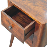 Bera Bedside Table | Chestnut Solid Mango Wood