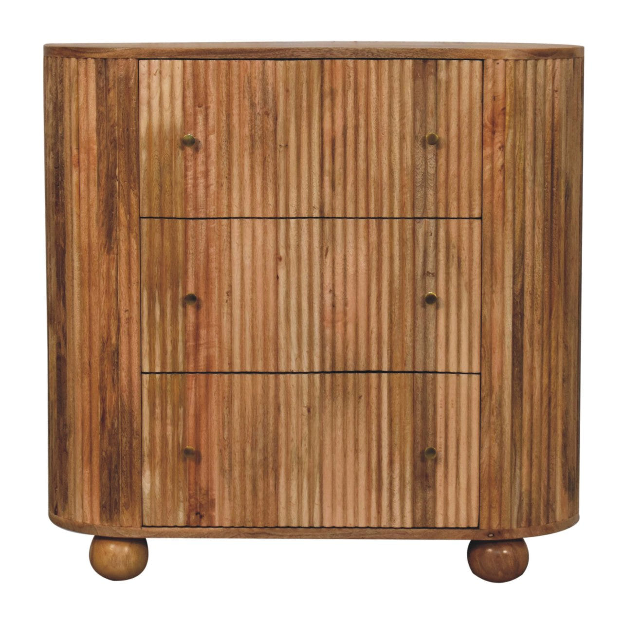 Soba Ball Chest of Drawers | Oak Solid Mango Wood