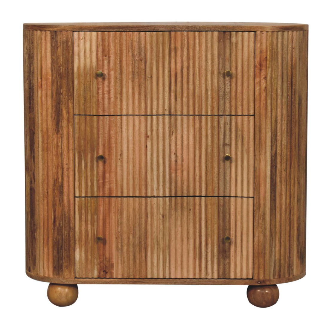 Soba Ball Chest of Drawers | Oak Solid Mango Wood