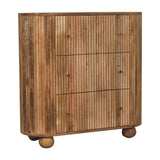 Soba Ball Chest of Drawers | Oak Solid Mango Wood