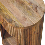 Soba Ball Open Slot Bedside Table | Oak Mango Wood