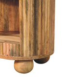 Soba Ball Open Slot Bedside Table | Oak Mango Wood