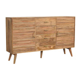 Soba T-Bar Large Nordic Chest of Drawers | Oak Solid Mango Wood