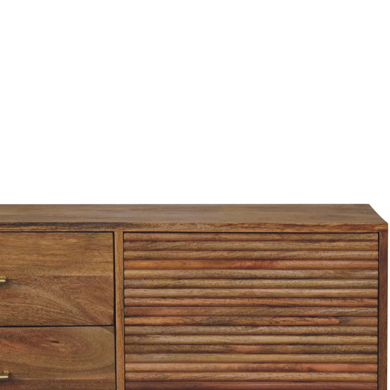 Soba T-Bar Large Nordic Chest of Drawers | Oak Solid Mango Wood