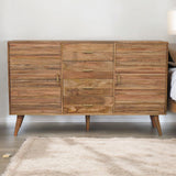 Soba T-Bar Large Nordic Chest of Drawers | Oak Solid Mango Wood