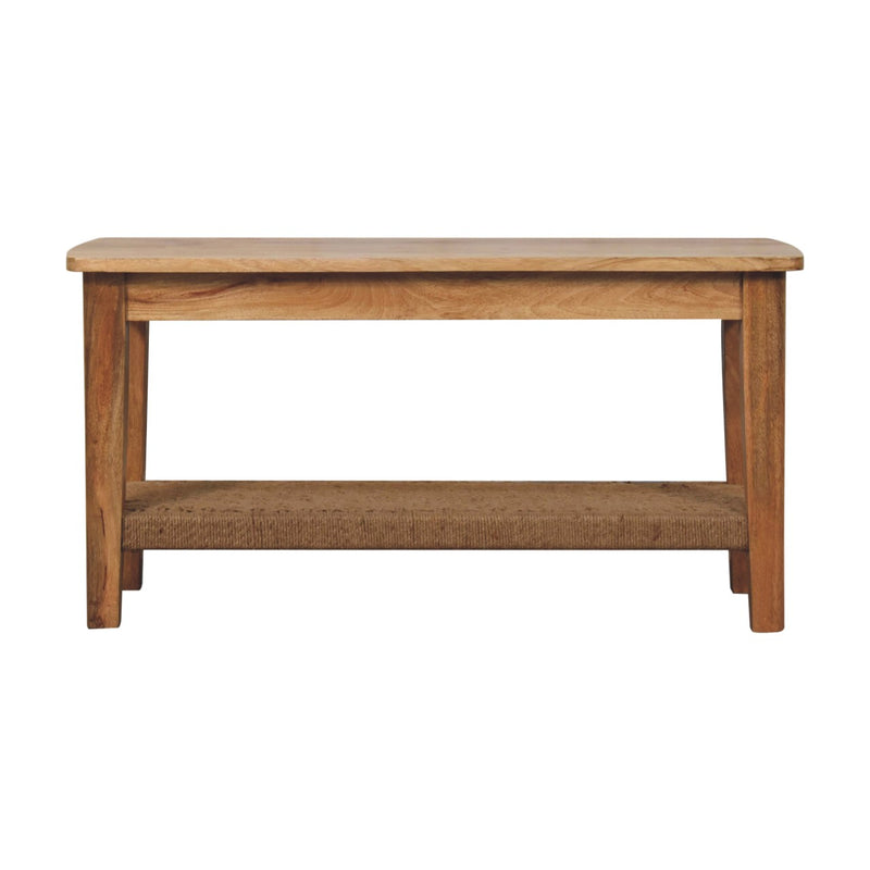 Rope Coffee Table | Oak-Ish Solid Mango Wood