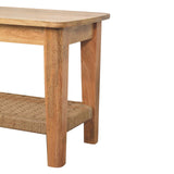 Rope Coffee Table | Oak-Ish Solid Mango Wood
