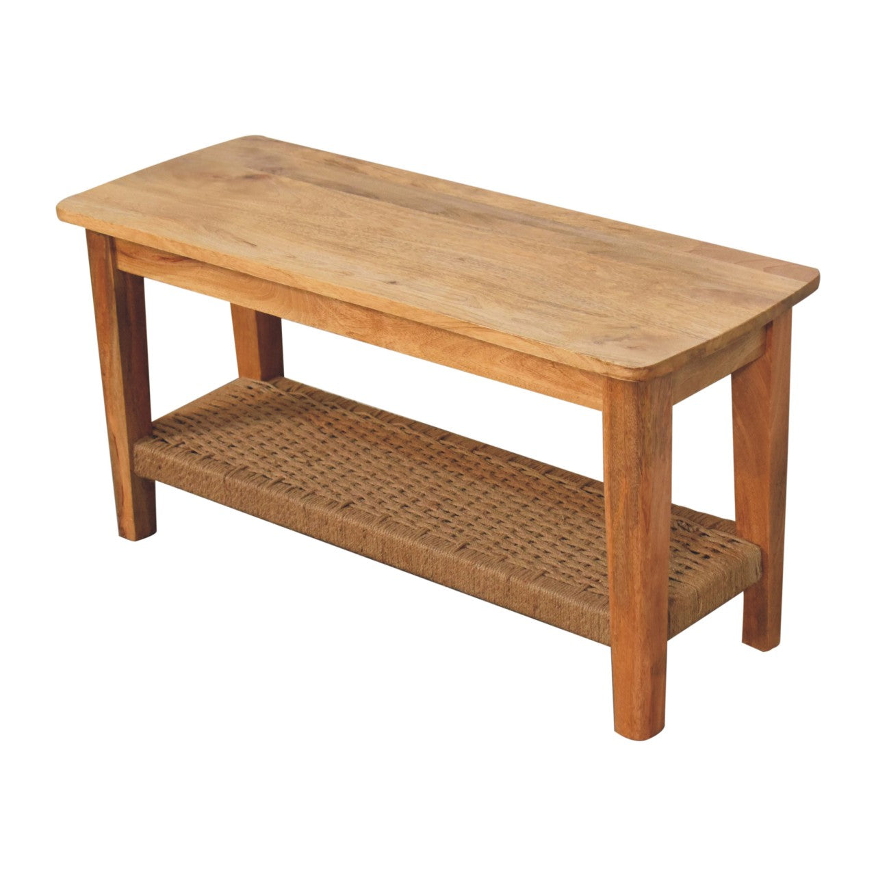 Rope Coffee Table | Oak-Ish Solid Mango Wood
