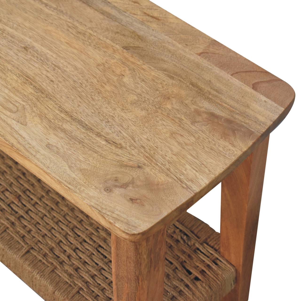 Rope Coffee Table | Oak-Ish Solid Mango Wood