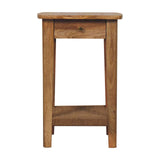 Rope End Table Accent Piece | Oak Solid Mango Wood