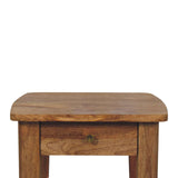Rope End Table Accent Piece | Oak Solid Mango Wood