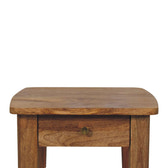 Rope End Table Accent Piece | Oak Solid Mango Wood
