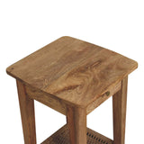 Rope End Table Accent Piece | Oak Solid Mango Wood