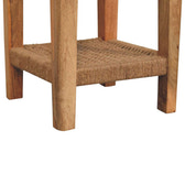 Rope End Table Accent Piece | Oak Solid Mango Wood
