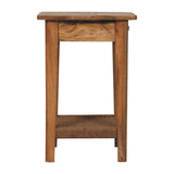 Rope End Table Accent Piece | Oak Solid Mango Wood