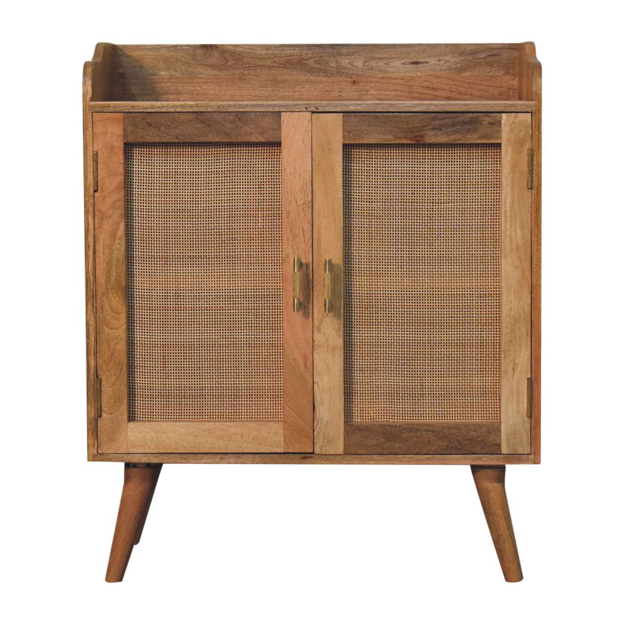 Larissa T-Bar Raised Chest of Drawers | Oak Rattan