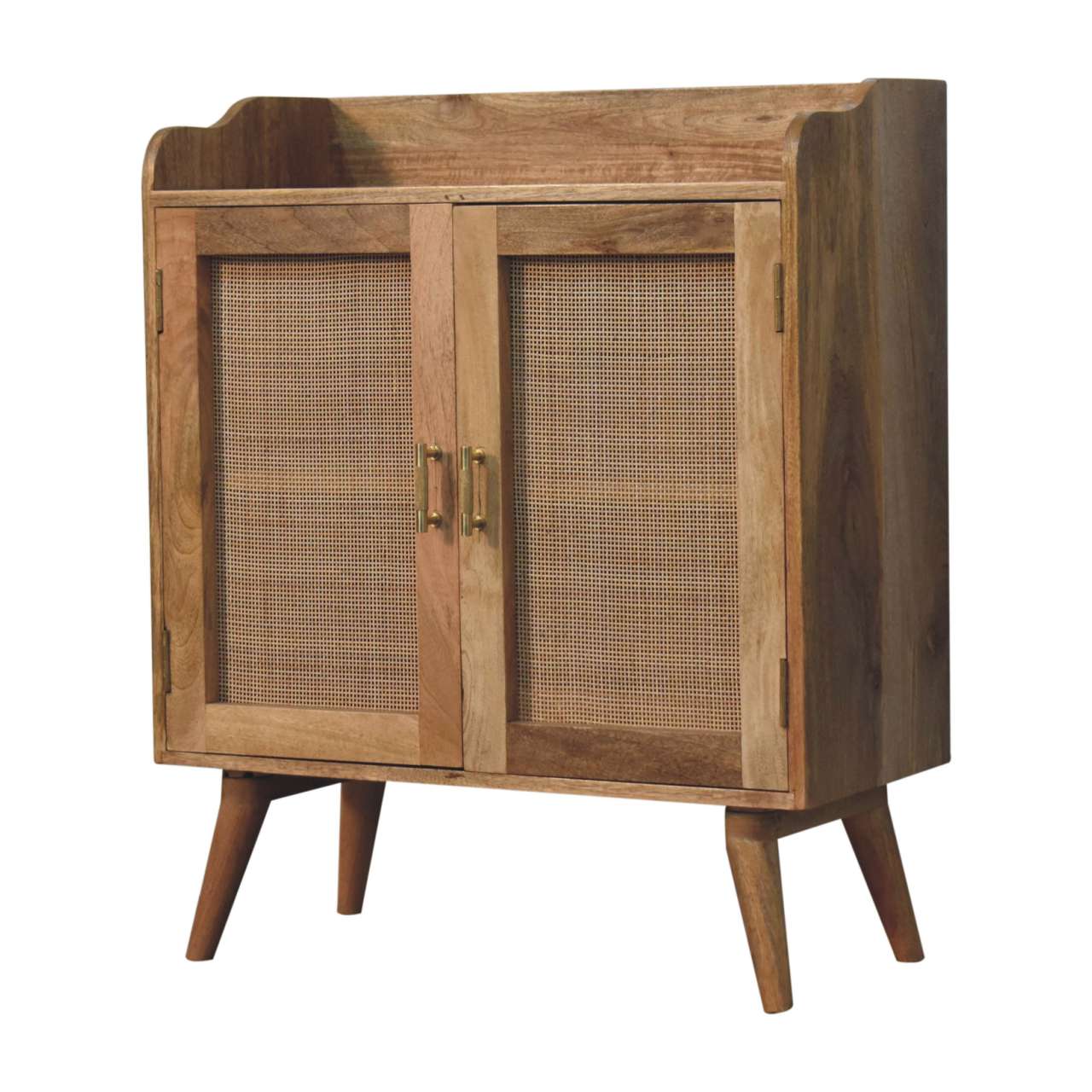 Larissa T-Bar Raised Chest of Drawers | Oak Rattan