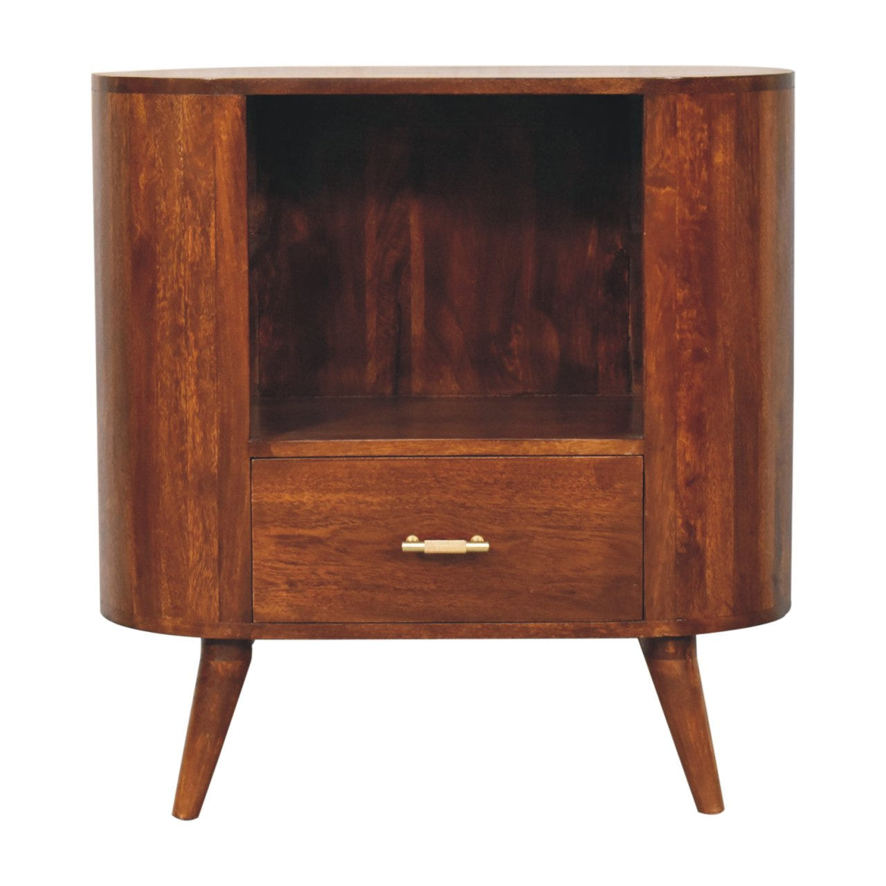 T-bar Cortez Chestnut Open Slot Chest of Drawers