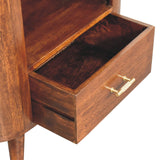 T-bar Cortez Chestnut Open Slot Cabinet