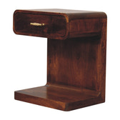 Chestnut T-Bar Rounded Bedside Table