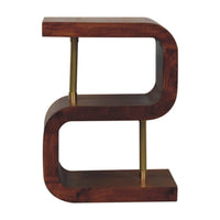 S-curve Brass Bedside Table