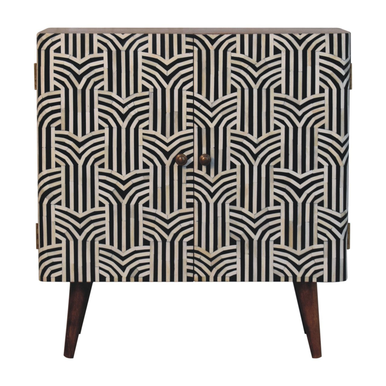 Honey Caramel Edessa Bone Inlay Chest of Drawers | Hand-Carved