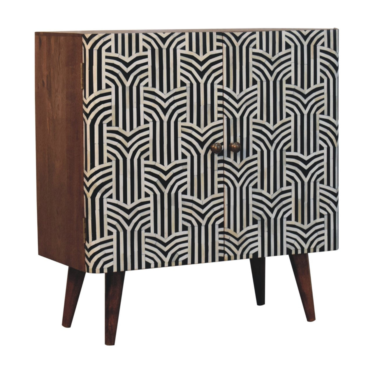 Honey Caramel Edessa Bone Inlay Chest of Drawers | Hand-Carved