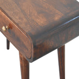 California Walnut Curved Hallway Table Accent Piece