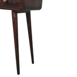 California Walnut Curved Hallway Table Accent Piece