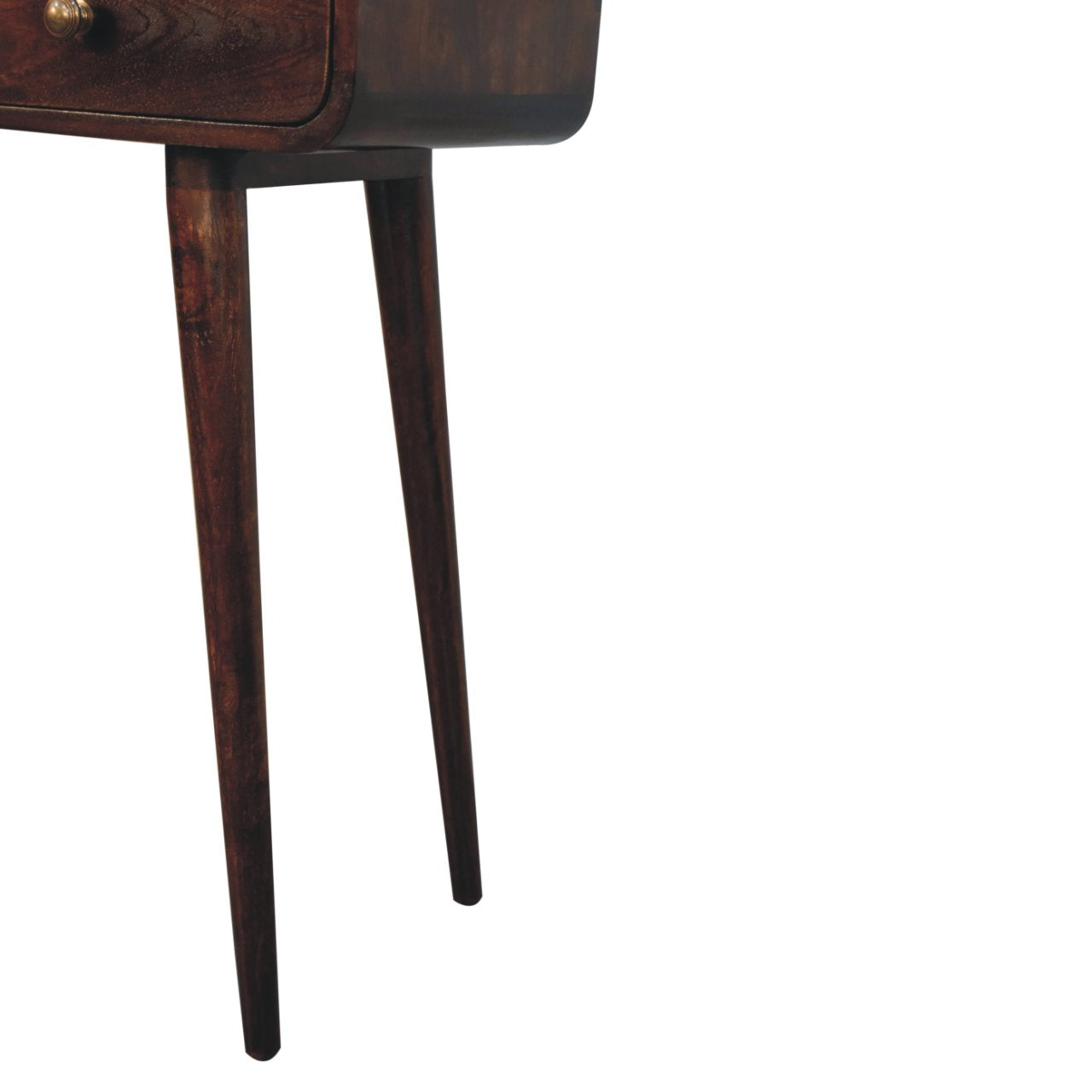 California Walnut Curved Hallway Table Accent Piece