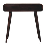 California Walnut Curved Hallway Table Accent Piece