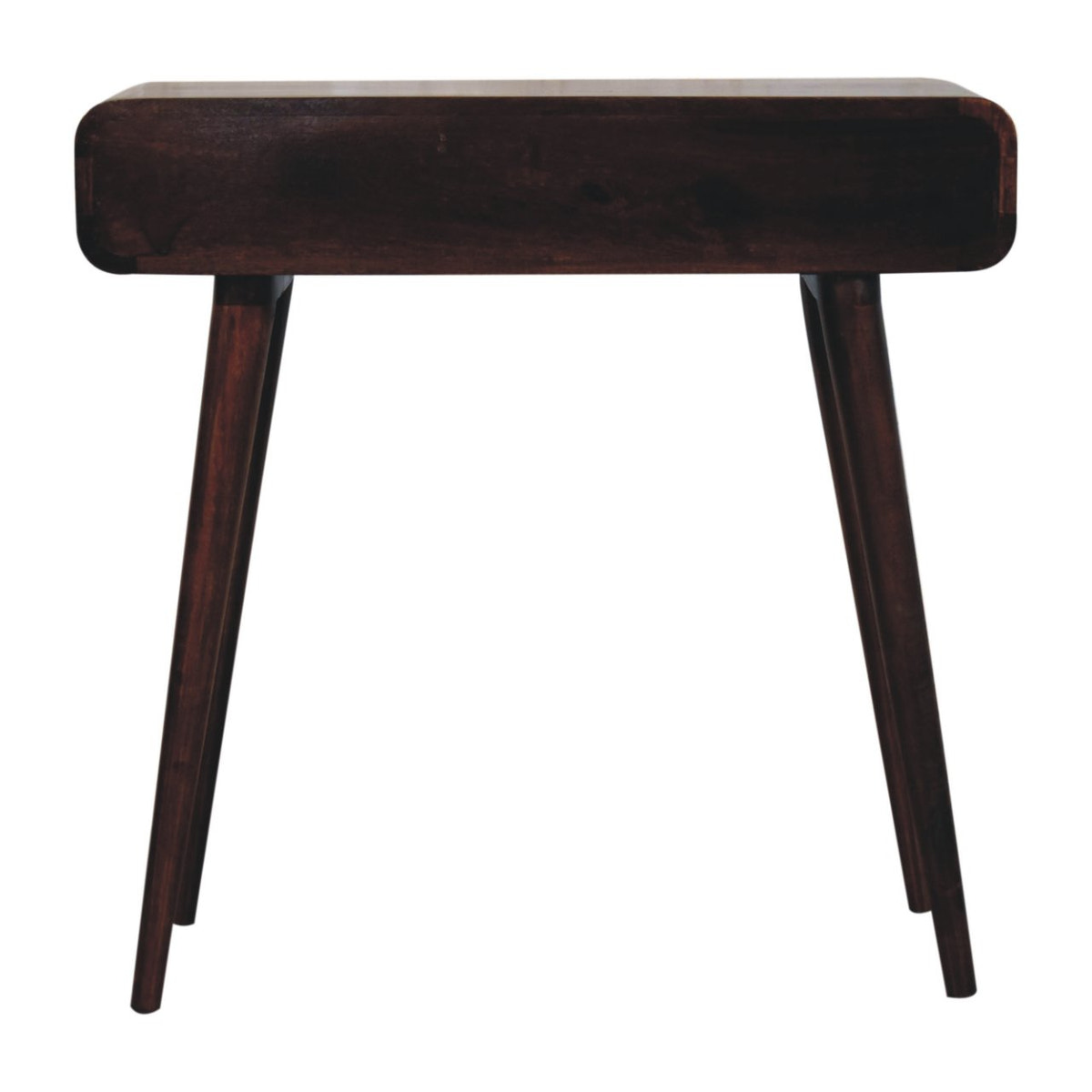California Walnut Curved Hallway Table Accent Piece