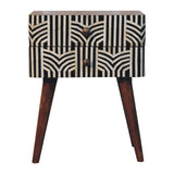 Honey Caramel Edessa Bone Inlay Bedside Table Default Title