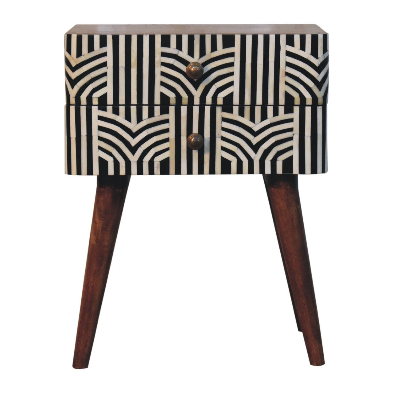 Honey Caramel Edessa Bone Inlay Bedside Table Default Title