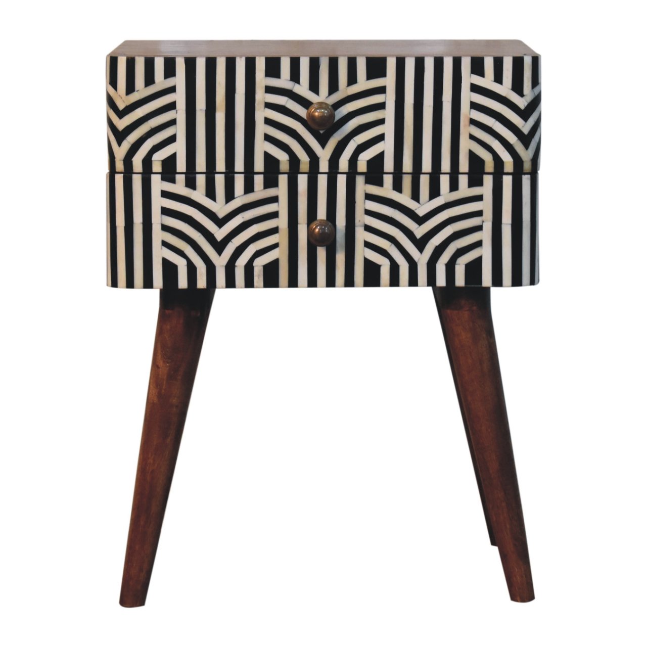 Honey Caramel Edessa Bone Inlay Bedside Table Default Title