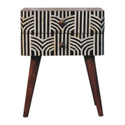 Honey Caramel Edessa Bone Inlay Bedside Table Default Title