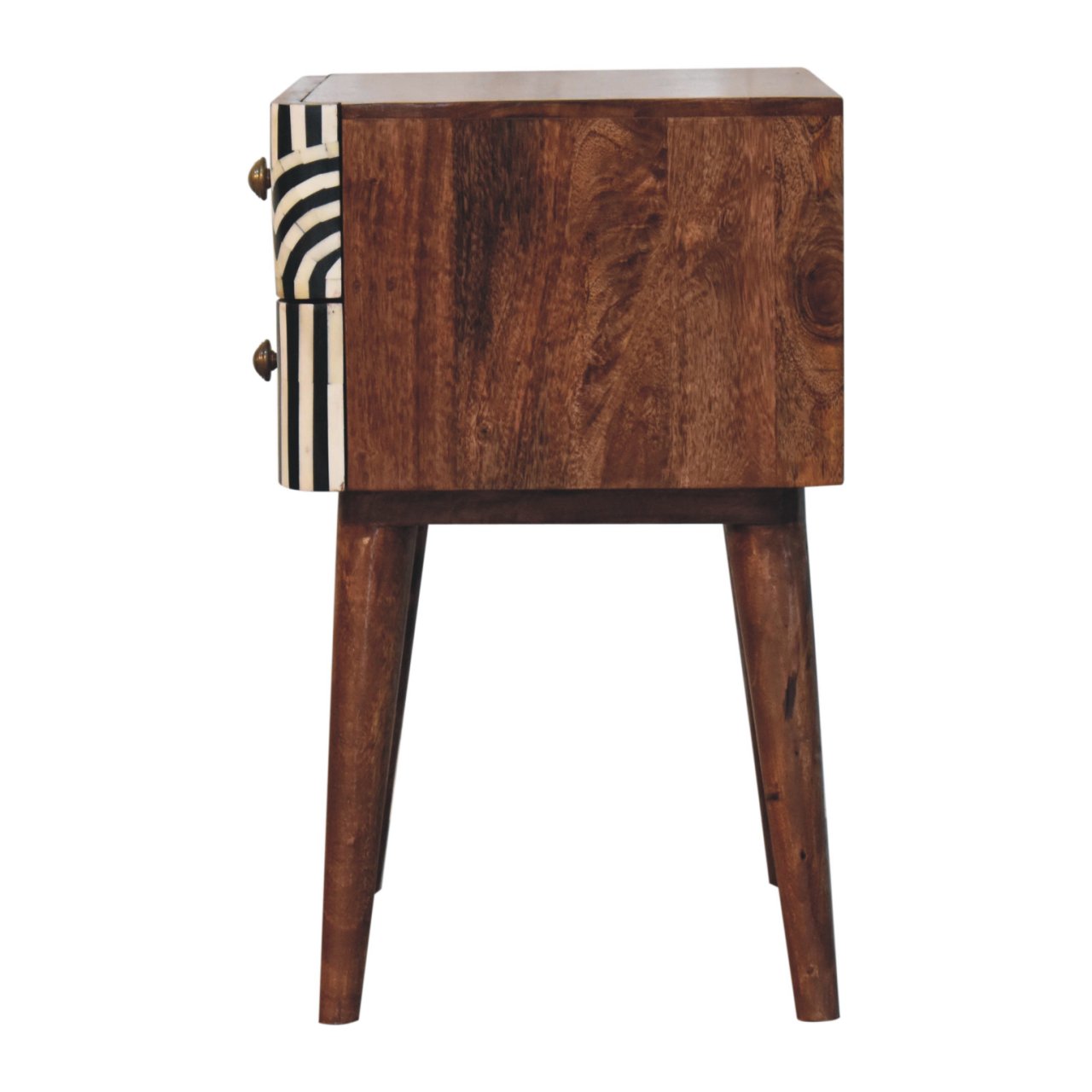Honey Caramel Edessa Bone Inlay Bedside Table